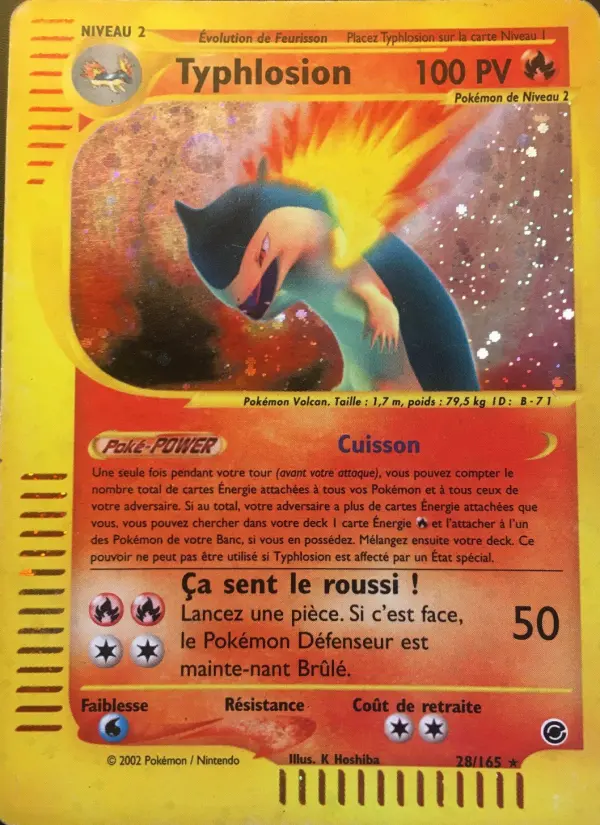 Carte Pokémon Typhlosion #28 — Expédition