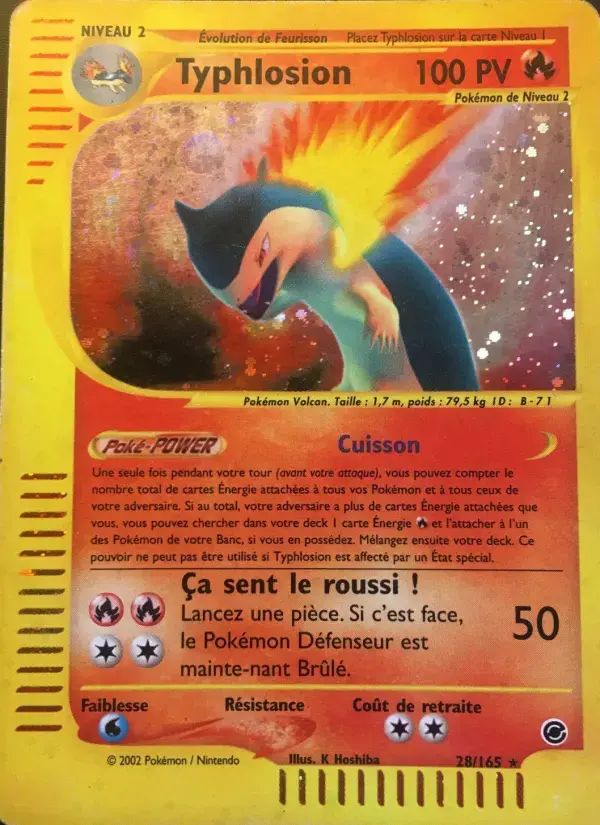 Carte Pokémon Typhlosion #28 — Expédition