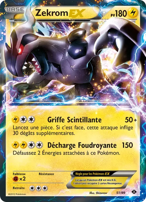 Carte Pokémon Zekrom-EX #51 — Destinées Futures