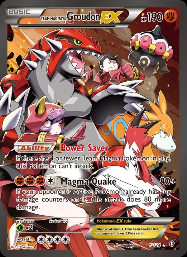 Team Magma's Groudon EX #15 — Double Crisis