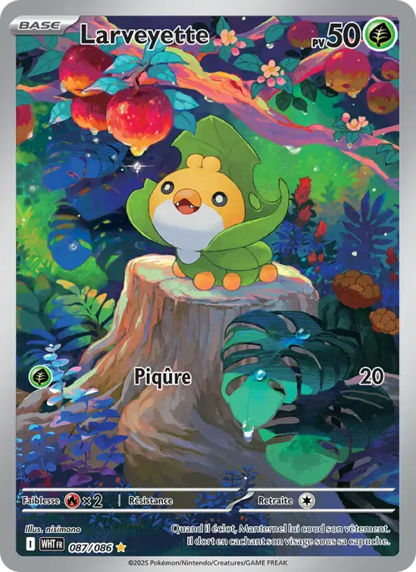 Carte Pokémon Larveyette #087 — Flamme Blanche