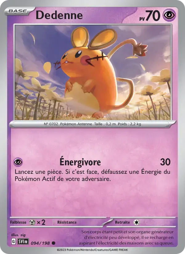 Carte Pokémon Dedenne #094 — Écarlate et Violet