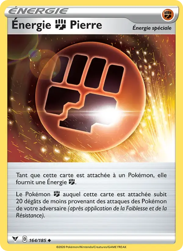 Carte Pokémon Énergie Fighting Pierre #164 — Voltage Éclatant