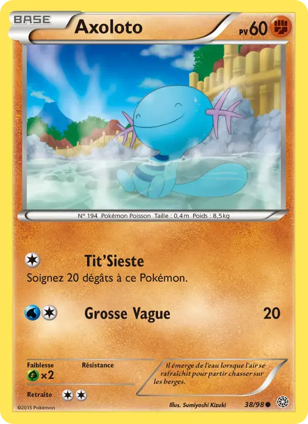 Carte Pokémon Axoloto #38 — Origines Antiques