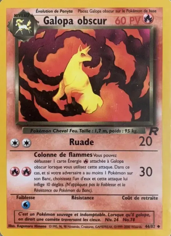 Carte Pokémon Galopa obscur #44 — Team Rocket