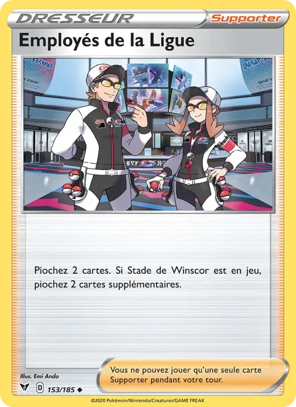 Carte Pokémon Employés de la Ligue #153 — Voltage Éclatant