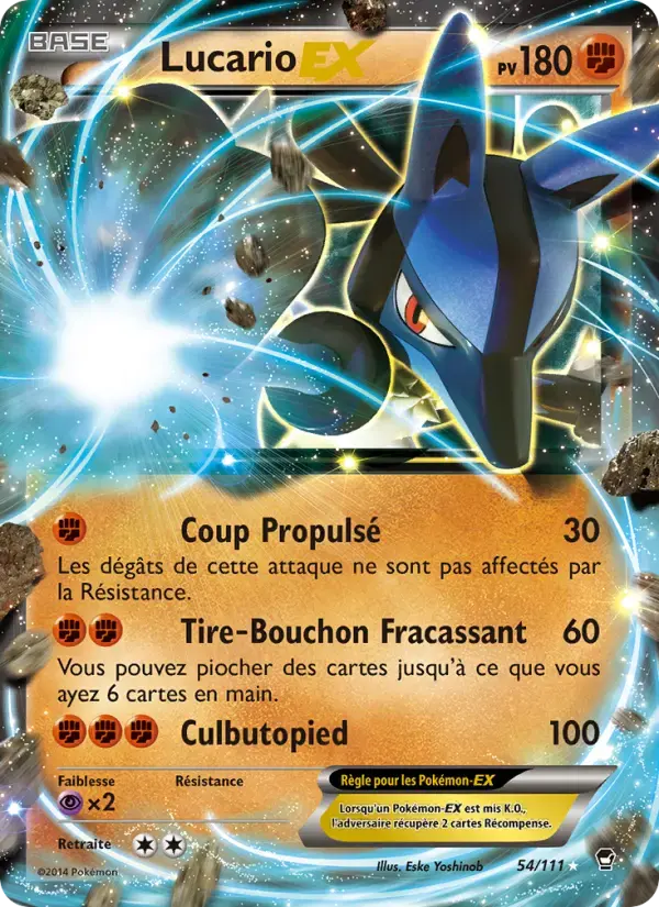 Carte Pokémon Lucario EX #54 — Poings Furieux