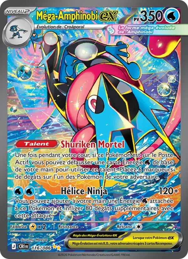 Carte Pokémon Méga-Amphinobi-ex #116 — Chaos Ascendant