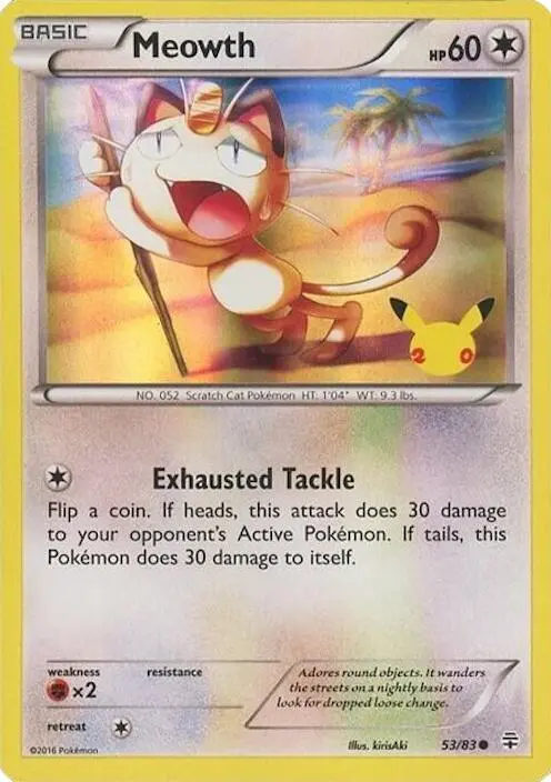 Carte Pokémon Miaouss #053 Stamp — Générations