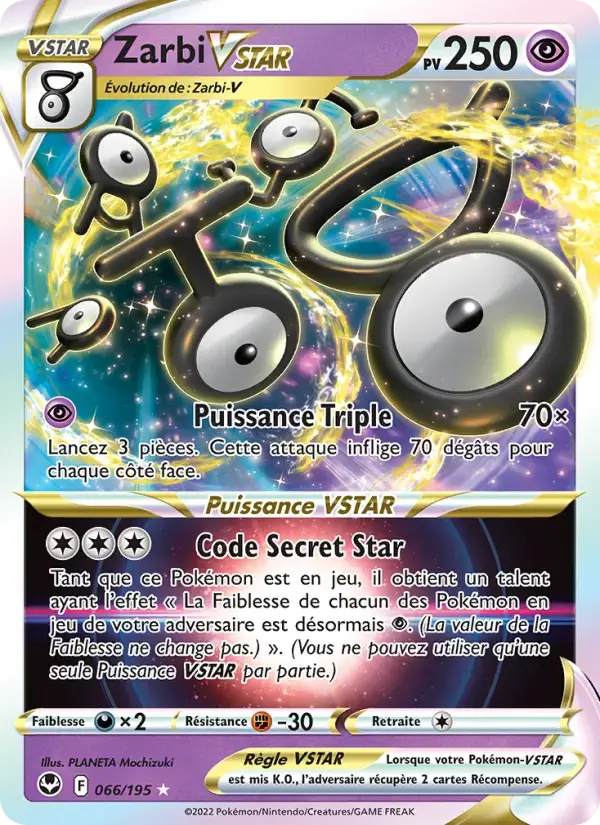 Carte Pokémon Zarbi VSTAR #066 — Tempête Argentée