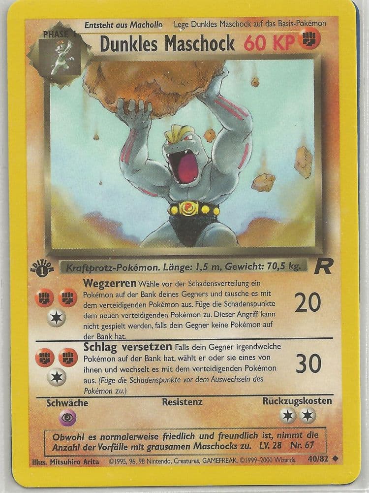 Carte Pokémon Machopeur obscur #40 — Team Rocket