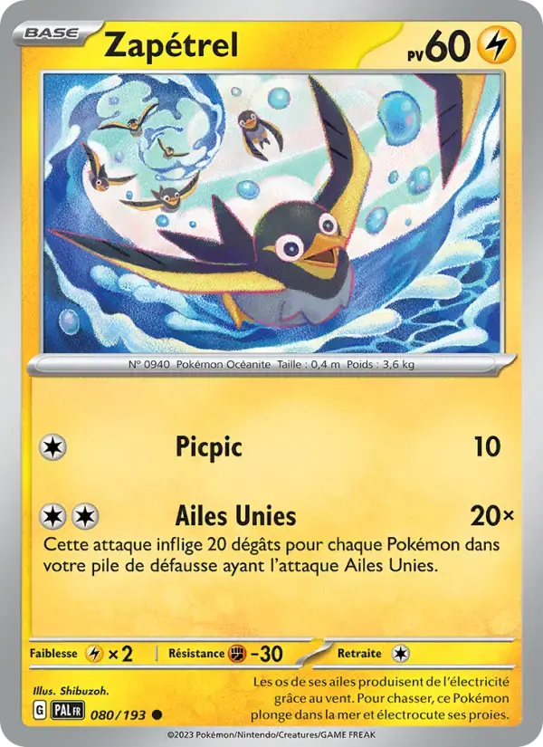 Carte Pokémon Zapétrel #080 — Évolutions à Paldea