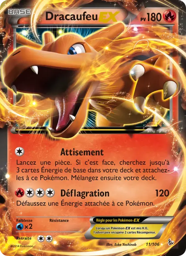 Carte Pokémon Dracaufeu EX #11 — Étincelles