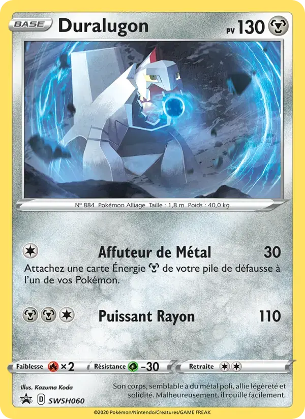 Carte Pokémon Duralugon #SWSH060 — Promos Épée et Bouclier