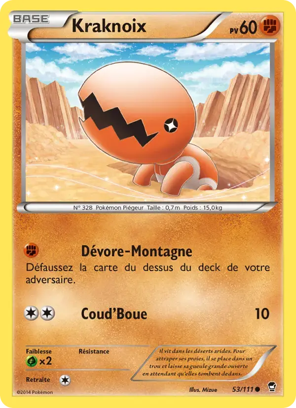 Carte Pokémon Kraknoix #53 — Poings Furieux