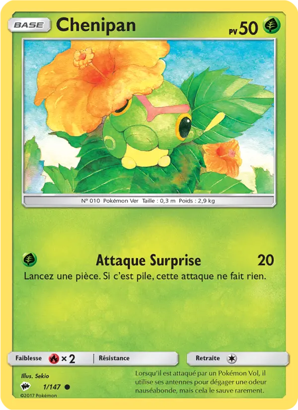 Carte Pokémon Chenipan #1 — Ombres Ardentes