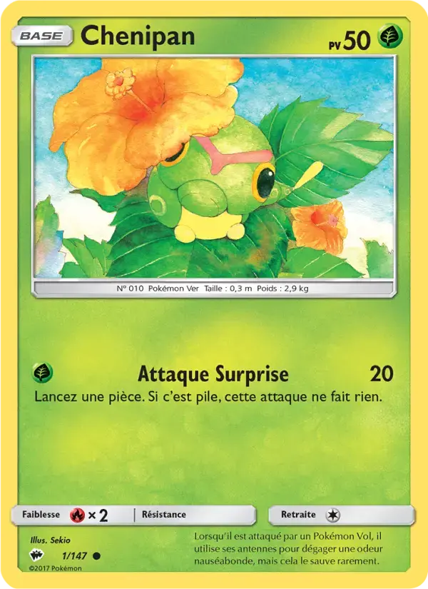 Carte Pokémon Chenipan #1 — Ombres Ardentes