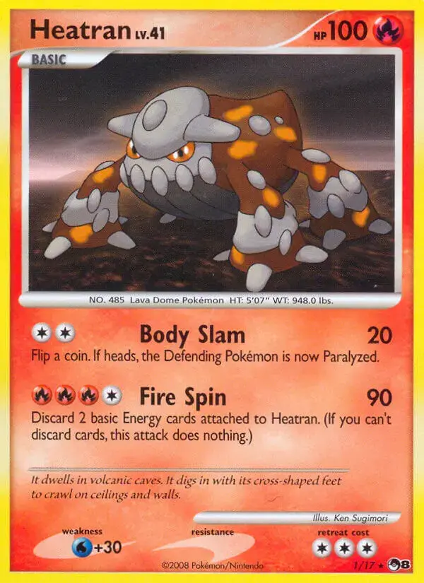 Carte Pokémon Heatran #1 — POP 8