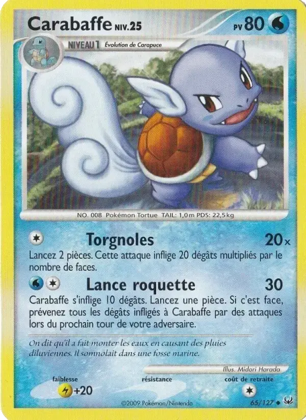 Carte Pokémon Carabaffe #65 — Platine