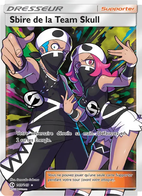 Carte Pokémon Sbire de la Team Skull #149 — Soleil et Lune
