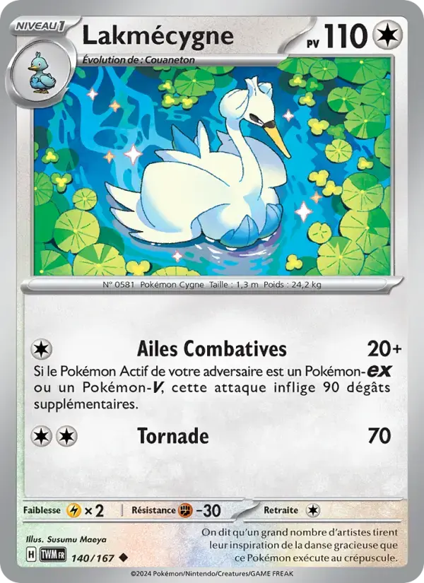 Carte Pokémon Lakmécygne #140 — Mascarade Crépusculaire