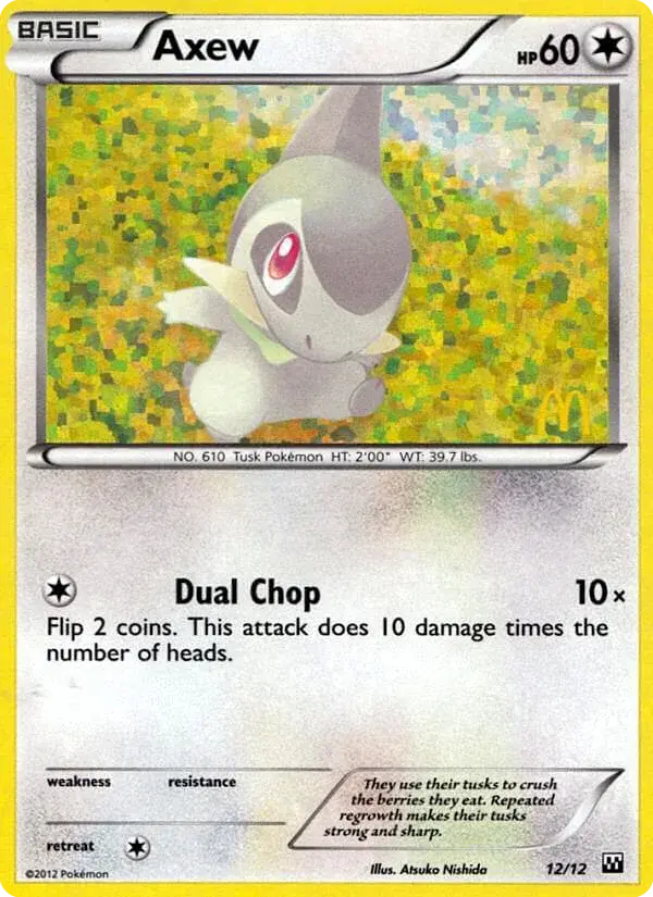 Carte Pokémon Coupenotte #12 — 2012 Promo McDonald's