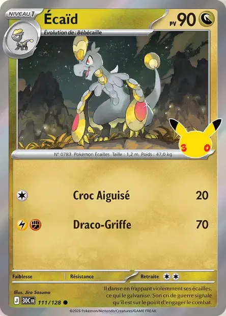 Carte Pokémon Écaïd #111 — 30ᵉ Anniversaire