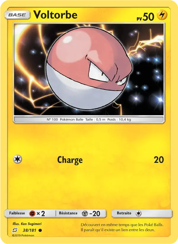 Carte Pokémon Voltorbe #38 — Duo de Choc
