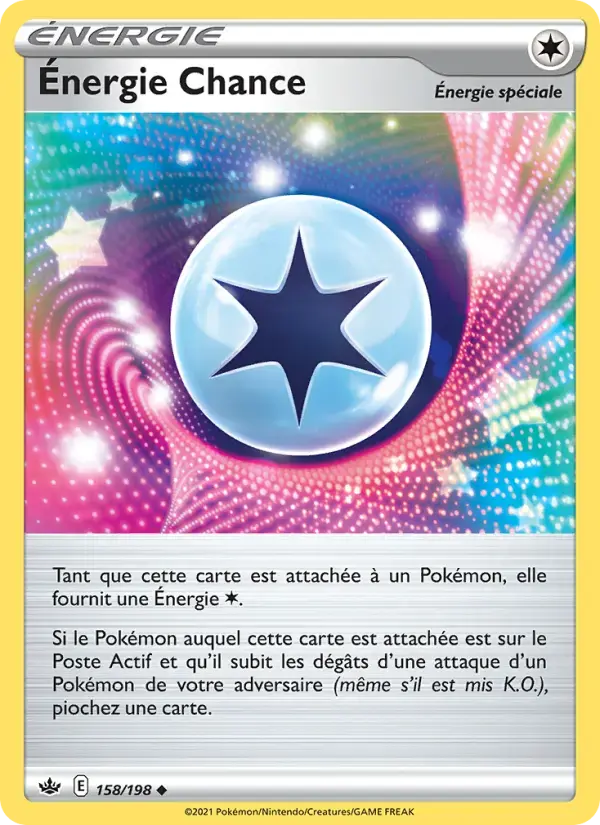 Carte Pokémon Énergie Chance #158 — Règne de Glace