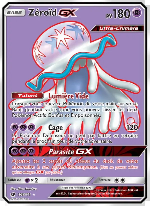 Carte Pokémon Zéroïd GX #103 — Invasion Carmin