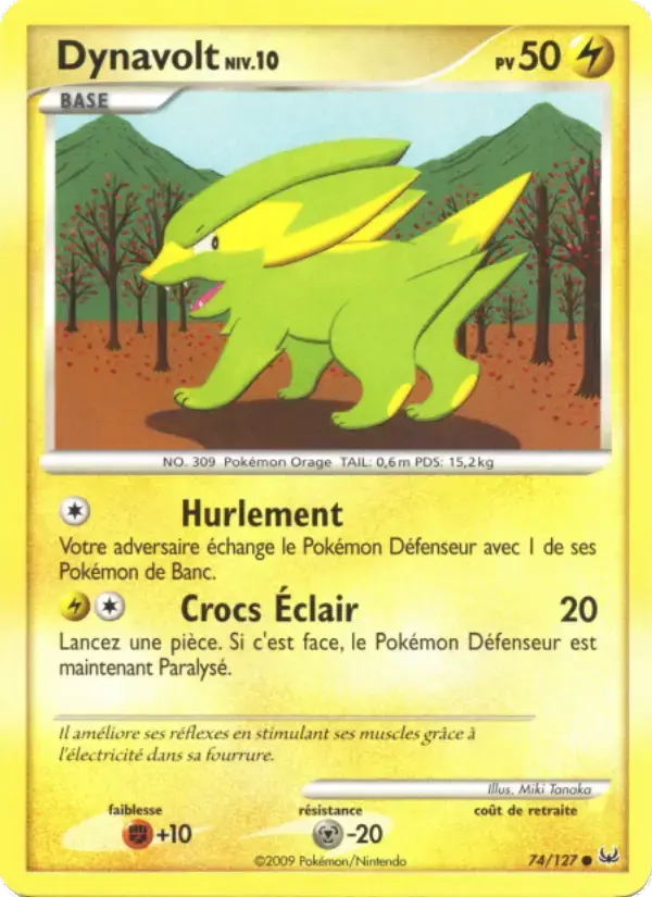 Carte Pokémon Dynavolt #74 — Platine