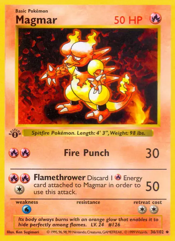 Magmar #36 — Base Set