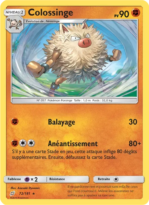 Carte Pokémon Colossinge #72 — Duo de Choc
