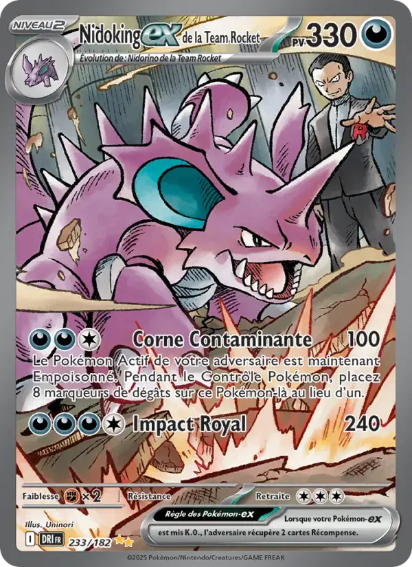 Carte Pokémon Nidoking-ex de la Team Rocket #233 — Rivalités Destinées