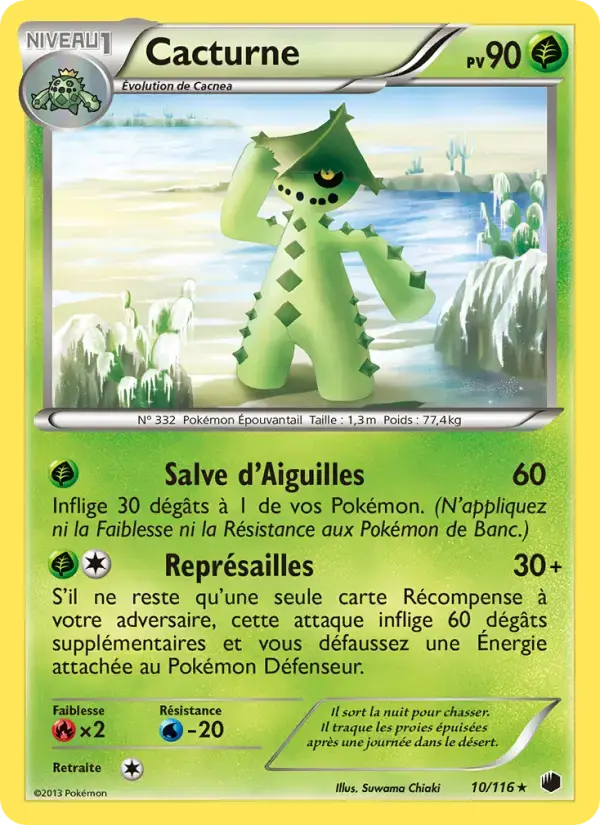 Carte Pokémon Cacturne #10 — Glaciation Plasma