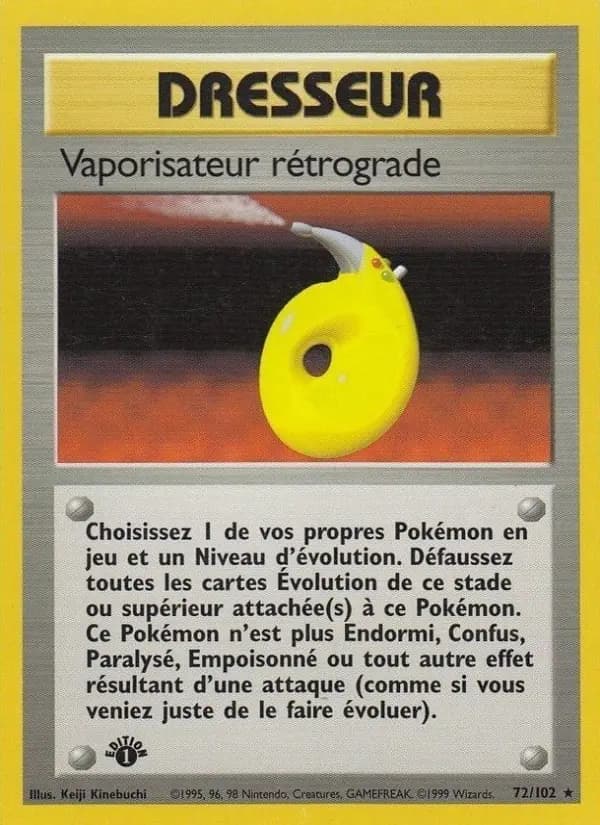 Carte Pokémon Vaporisateur rétrograde #72 — Set de Base