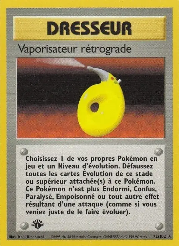 Carte Pokémon Vaporisateur rétrograde #72 — Set de Base