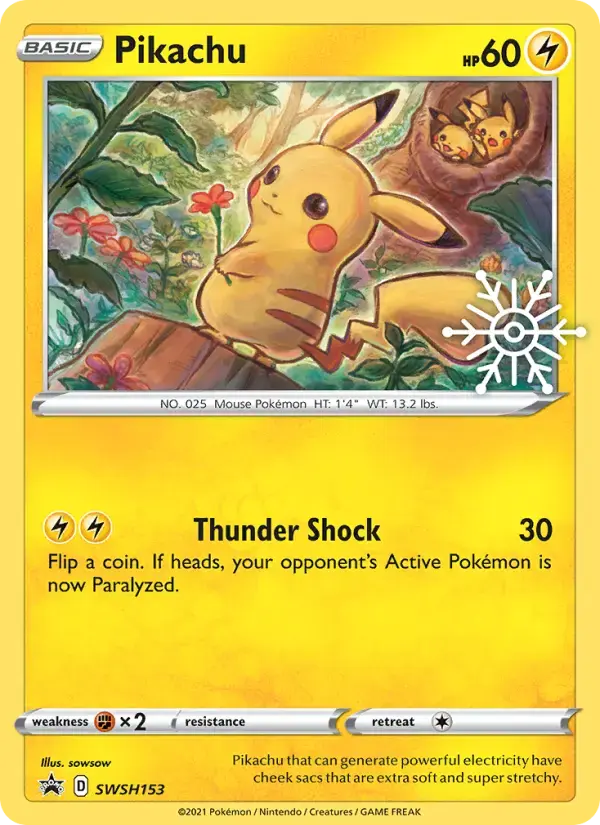 Carte Pokémon Pikachu #SWSH153 — Promos Épée et Bouclier