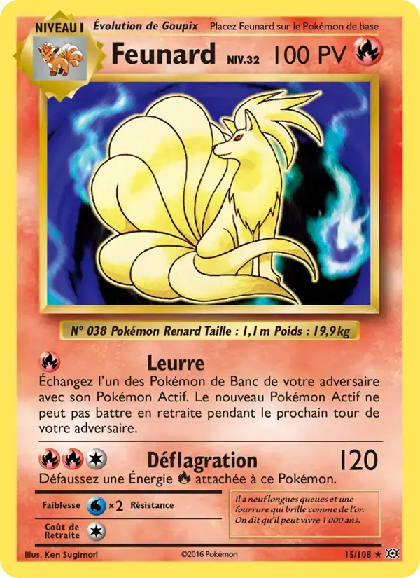 Carte Pokémon Feunard #15 — Évolutions XY