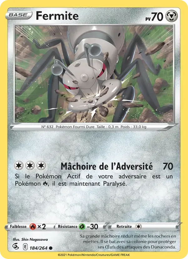 Carte Pokémon Fermite #184 — Poing de Fusion