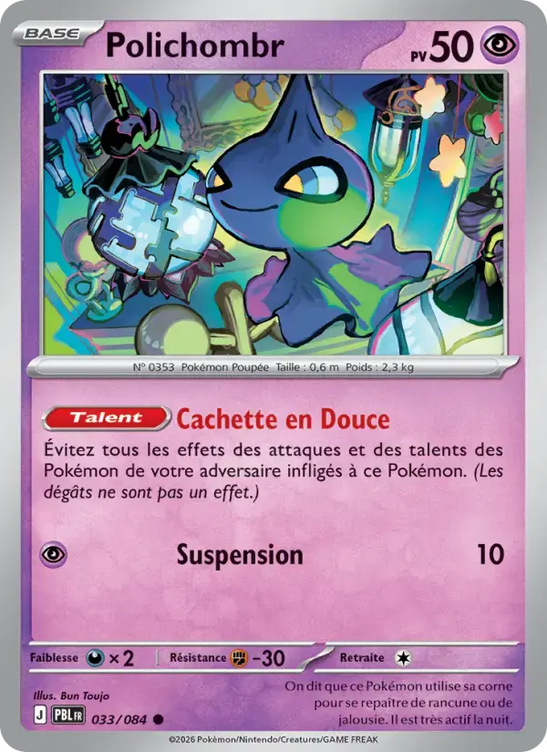 Carte Pokémon Polichombr #033 — Nuit Noire
