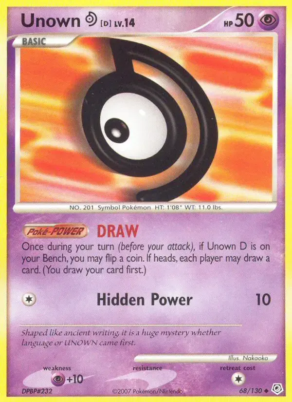 Unown D #68 — Diamond & Pearl