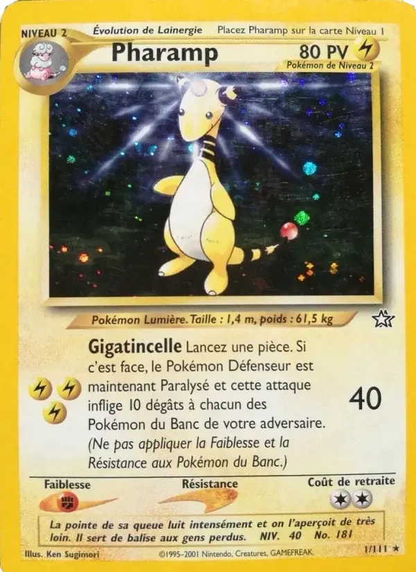 Carte Pokémon Pharamp #1 — Neo Genesis