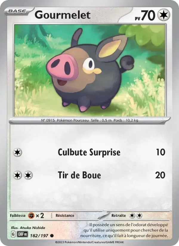 Carte Pokémon Gourmelet #182 — Flammes Obsidiennes