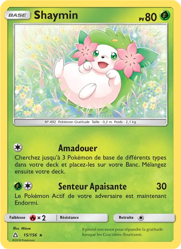 Carte Pokémon Shaymin #15 — Ultra-Prisme