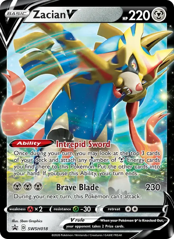 Zacian V #SWSH018 — Sword & Shield Promos