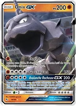 Carte Pokémon Onix-GX #36 — Destinées Occultes