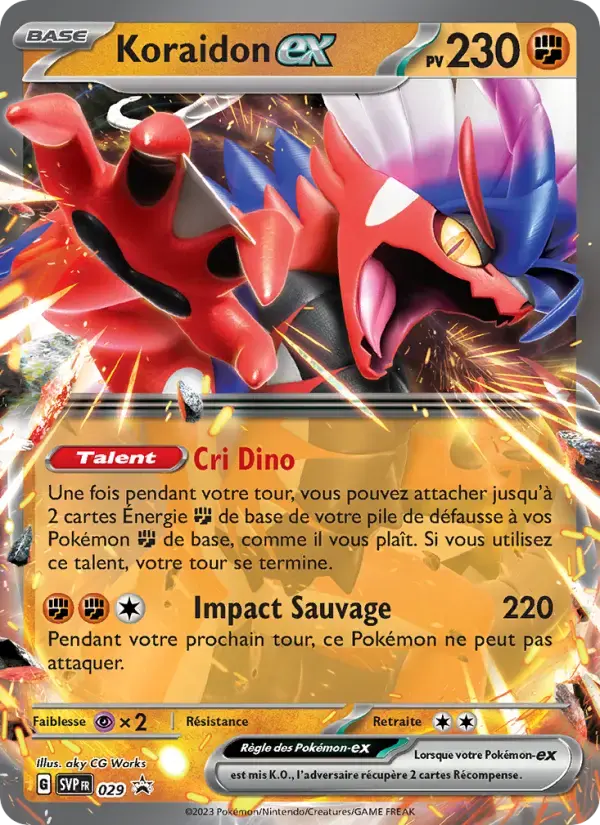 Carte Pokémon Koraidon-ex #029 — Promos Écarlate et Violet