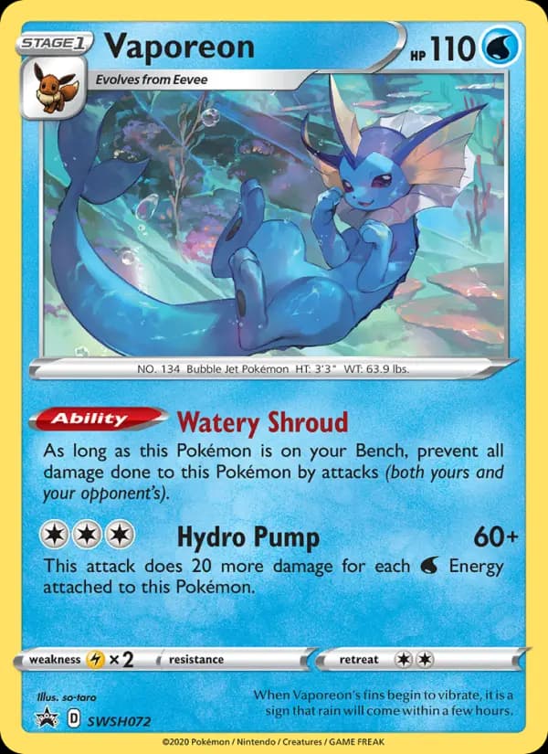 Vaporeon #SWSH072 — Sword & Shield Promos