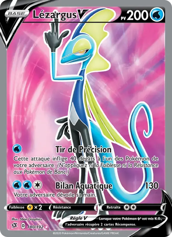 Carte Pokémon Lézargus V #180 — Clash des Rebelles
